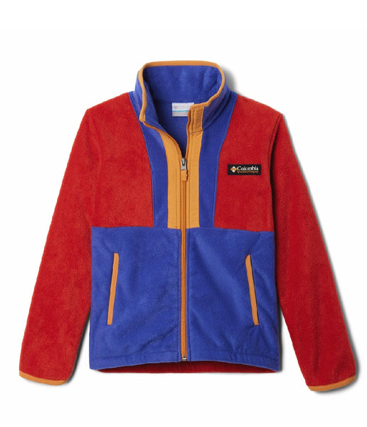 YOUTH UNISEX BACK BOWL II FULL ZIP FLEECE - SAIL RED, CLEMATIS BLUE, SUNSTONE (AGES 10 - 20)