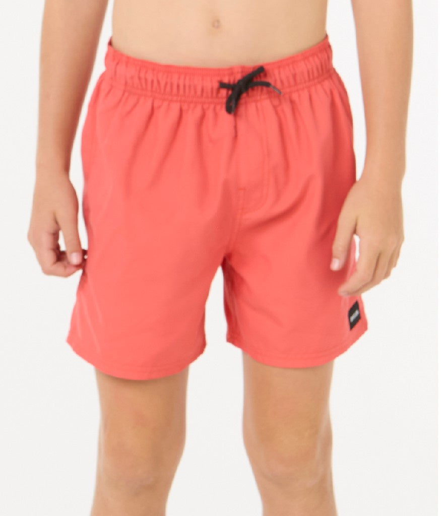 BOY'S OFFSET VOLLEY - WASHED RED (AGES 8 & 10)