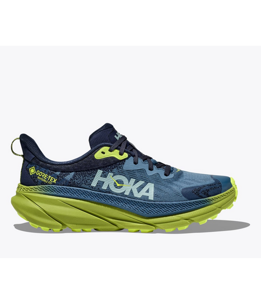 Men’s HOKA Challenger ATR 7 GTX trail running shoes in Outer Space and Dark Citron