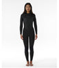 WOMEN'S DAWN PATROL 5/3MM BACK ZIP WETSUIT - BLACK