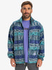 GLOBAL HEAT MEN'S ZIP-UP POLAR FLEECE - SILVER GRAY GLOBAL HEAT STRIPE
