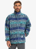 GLOBAL HEAT MEN'S ZIP-UP POLAR FLEECE - SILVER GRAY GLOBAL HEAT STRIPE