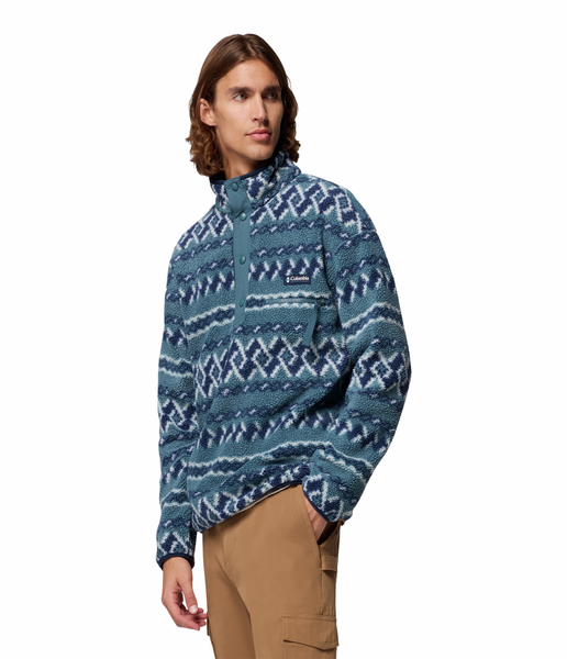 HELVETIA™ II PRINTED HALF SNAP FLEECE MEN'S - EVERBLUE HIGH SHINE