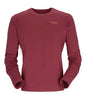 FORCE LONG SLEEVE TEE - OXBLOOD RED