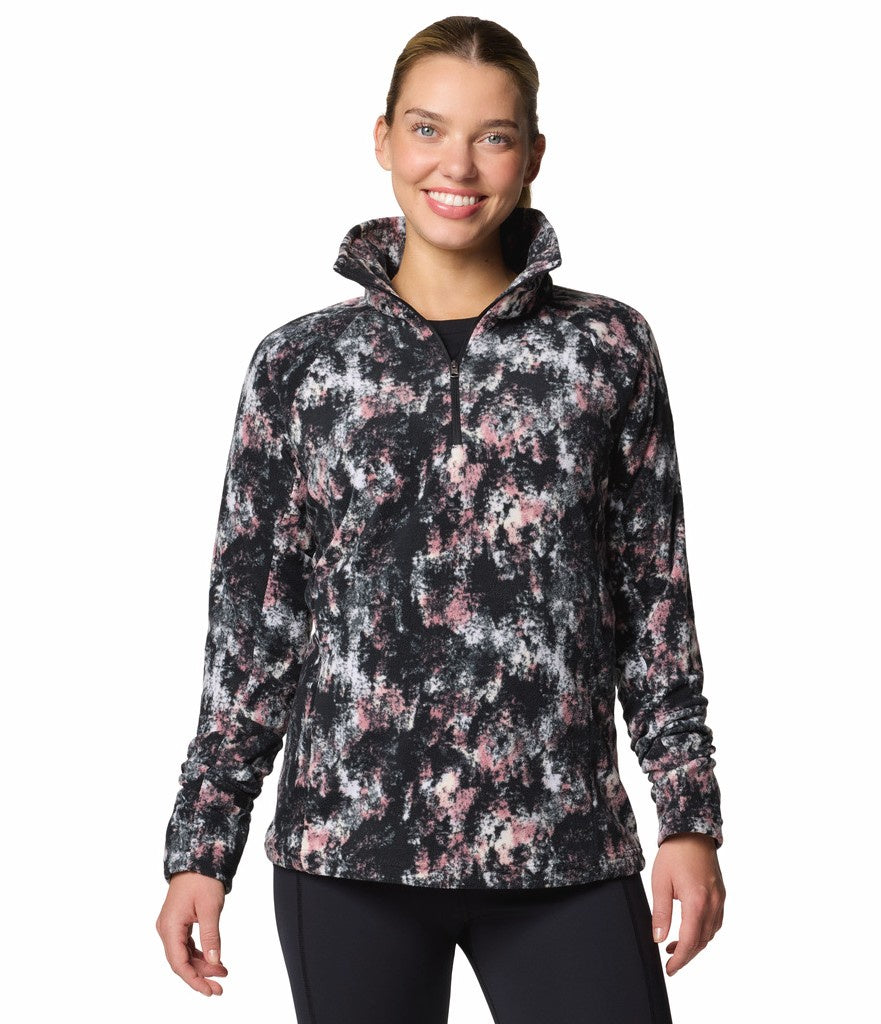 WOMEN'S GLACIAL IV PRINT 1/2 ZIP - SNOWDRIFT TIMBERWILD