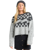 PALM FOREVER WOMEN'S CREW NECK SWEATER - OFF BLACK