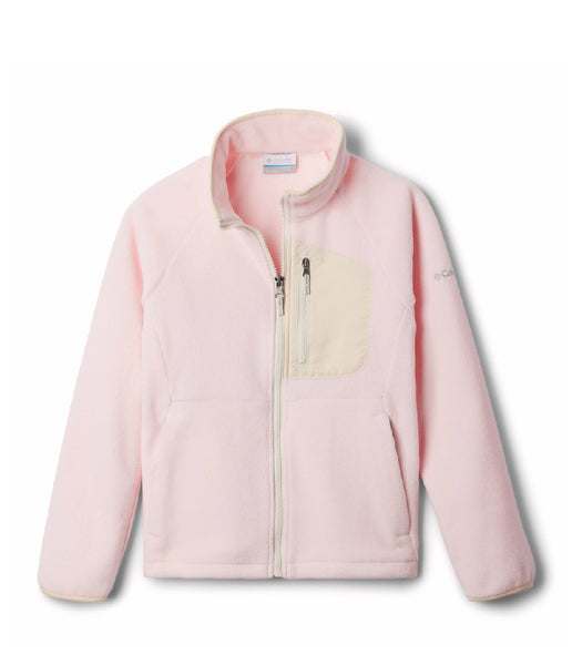 YOUTH UNISEX FAST TREK IV FLEECE FULL ZIP - SATIN PINK, CHALK (AGES 10 - 20)