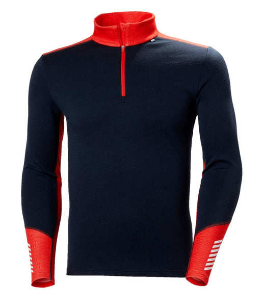 LIFA MERINO MIDWEIGHT 1/2 ZIP BASELAYER - NAVY