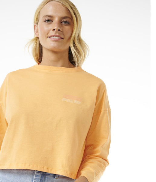 WOMEN'S CUT LAPS LONG SLEEVE TEE - ORANGE