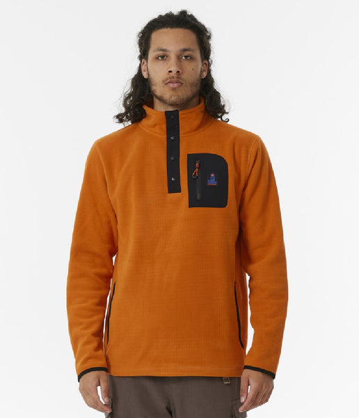 MEN'S SEARCH POLAR FLEECE CREW - ORANGE AMBER