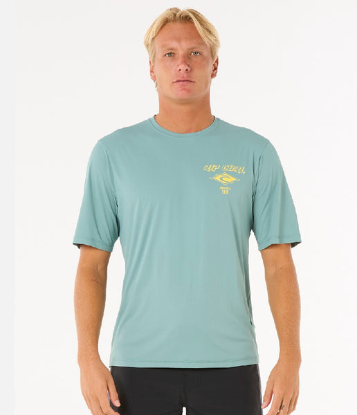 ICONS SURFLITE UPF S/S RASHVEST - BLUE LAGOON