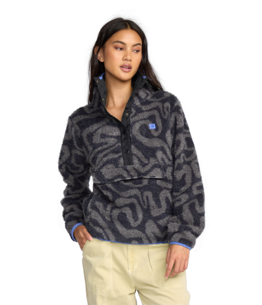 SWITCHBACK PULLOVER WOMEN'S FLEECE - BLACK SANDS