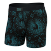 ULTRA SUPER SOFT BOXER BRIEF WITH FLY - RELAXED FIT - DEER DAMASK-BLACK