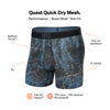 QUEST QUICK DRY MESH BOXER BRIEF WITH FLY - SLIM FIT - SMOKEY MOUNTAINS- MULTI