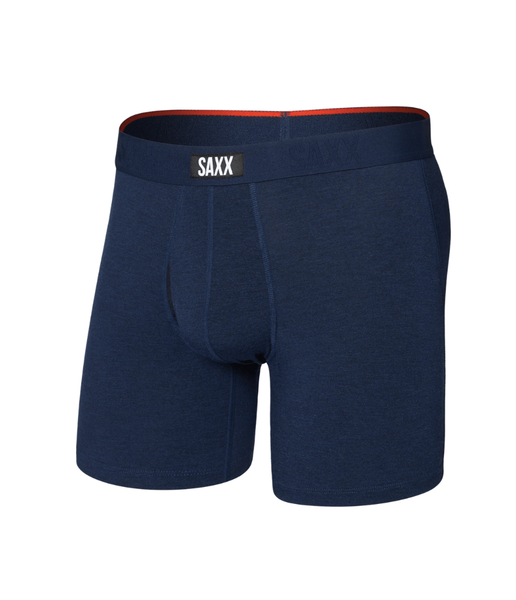VIBE XTRA SOFT COMFORT BOXER BRIEF W/ FLY - DARK NAVY HEATHER