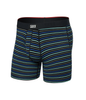VIBE XTRA SOFT COMFORT BOXER BRIEF W/ FLY - GENT'S STRIPE-SPORT BLUE