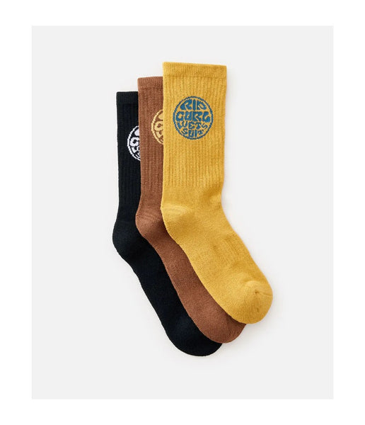 MEN'S WETTY CREW SOCK 3-PACK - DUSTED CHOCOLAT