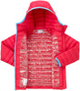 GIRL'S POWDER LITE HOODED JACKET (AGES 4-10) -RED CAMELLIA