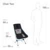 HELINOX CHAIR TWO - CAMPING CHAIR - BLACK ONLY