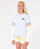 GIRL'S SURF REVIVAL CREW - LIGHT GREY HEATHER (AGES 8 & 10)