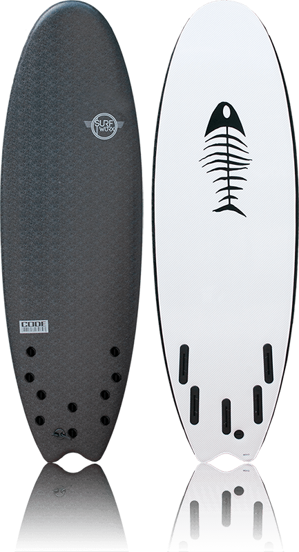 SURFWORX PRO-LINE CODE 5 FIN SOFTBOARD WITH FINS AND LEASH