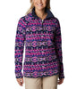 WOMEN'S GLACIAL IV PRINT 1/2 ZIP - DARK SAPPHIRE 80'S STRIPE PRINT