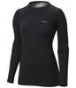 WOMEN'S MIDWEIGHT STRETCH LONG SLEEVE TOP - BLACK