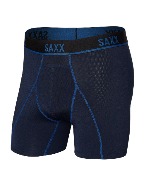 KINETIC LIGHT COMPRESSION MESH BOXER BRIEF - NAVY/CITY BLUE
