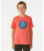 FILGREE SHORT SLEEVE TEE - HOT CORAL (AGES 8 & 10)